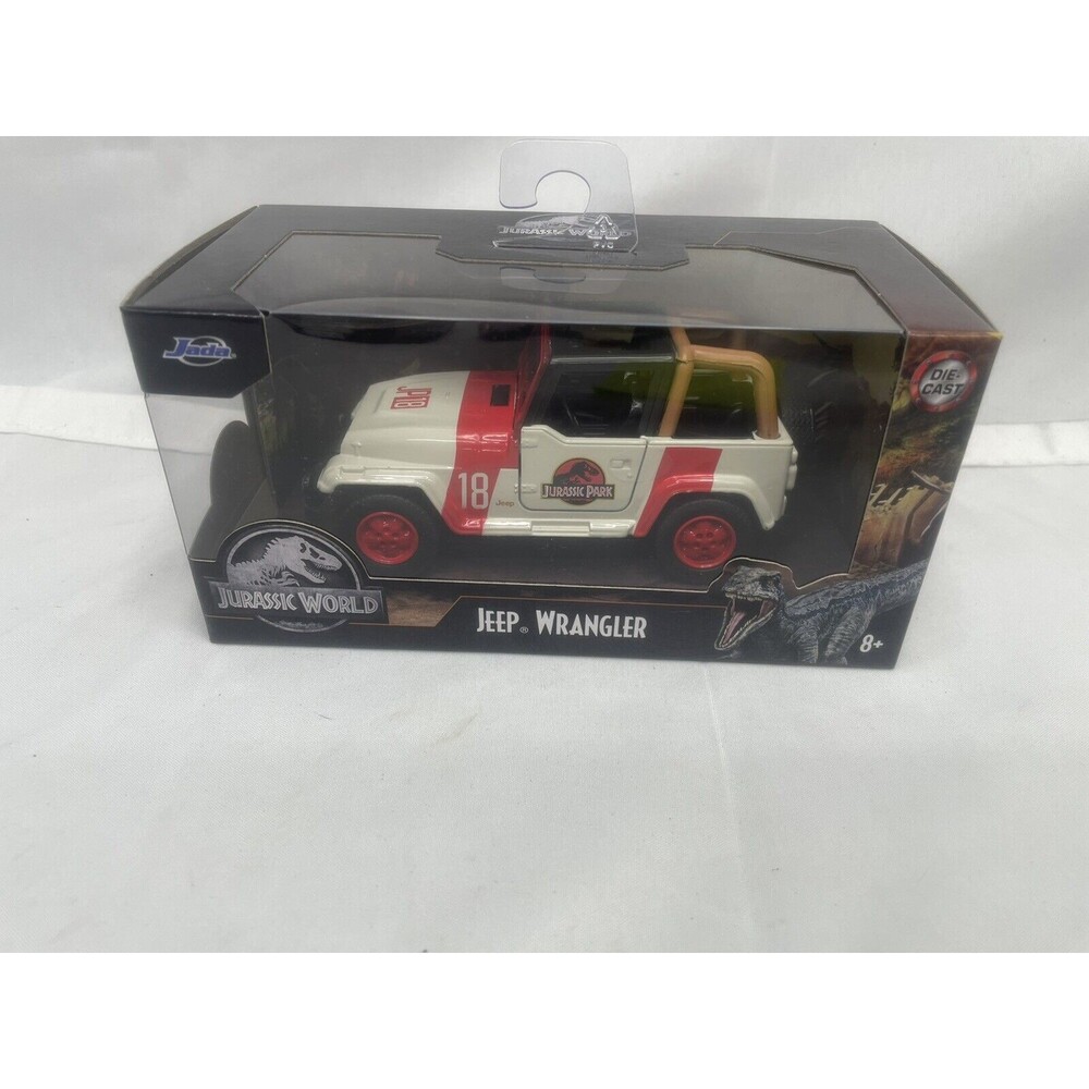 2021 JADA TOYS 1:32 HOLLYWOOD RIDES JURASSIC PARK 1993 JEEP WRANGLER #18